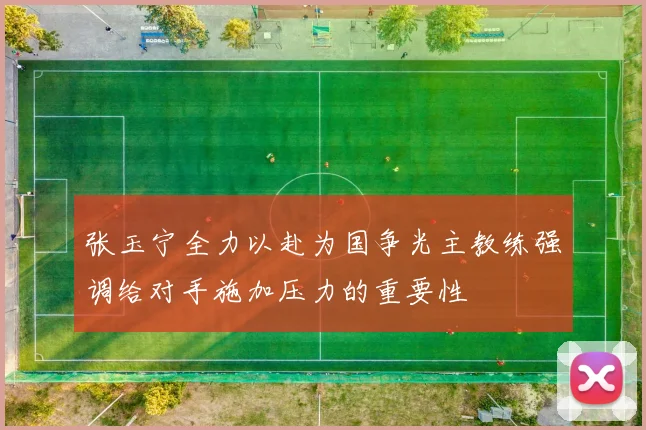 张玉宁全力以赴为国争光主教练强调给对手施加压力的重要性